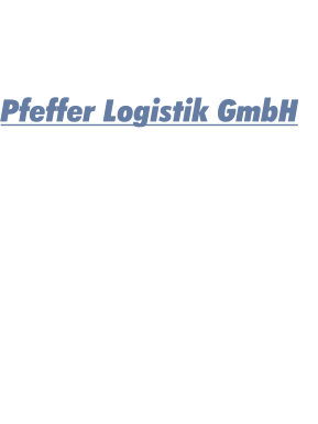 Pfeffer Logistik GmbH